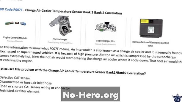 P007F - Датчик за температура на охладителя за зареждане Bank1 / Bank2 Корелация