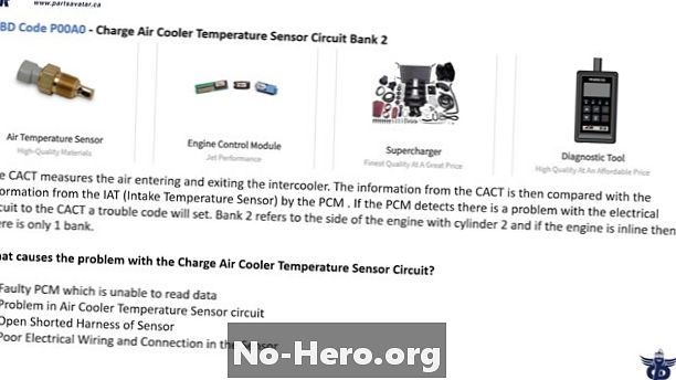 P00A0 - Κύκλωμα αισθητήρα θερμοκρασίας ψυγείου αέρα φόρτισης