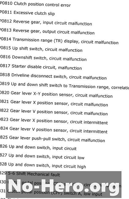 P0822 - Sensore posizione Y leva cambio - malfunzionamento del circuito