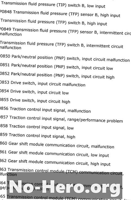 P0857 - ट्रैक्शन कंट्रोल इनपुट सिग्नल-अरेंज / प्रदर्शन समस्या