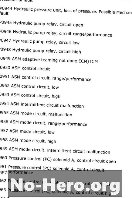 P0951 - מעגל בקרת ASM - שינוי / ביצועים